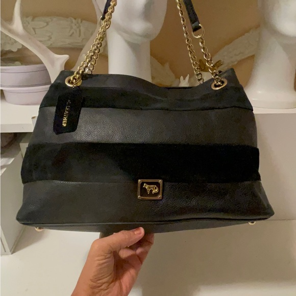 Emma Fox leather bag in good conditions. Pure leather with suede strips - Picture 3 of 15